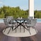 Armen Living Sachi and Nabila Outdoor 5 Piece Dark Eucalyptus and Concrete Dining Set 840254333376 - alternate 2